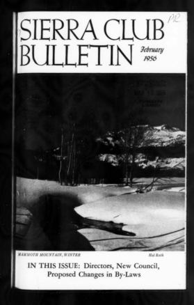 Sierra Club Bulletin 1956 Vol 41 No 2 February cover